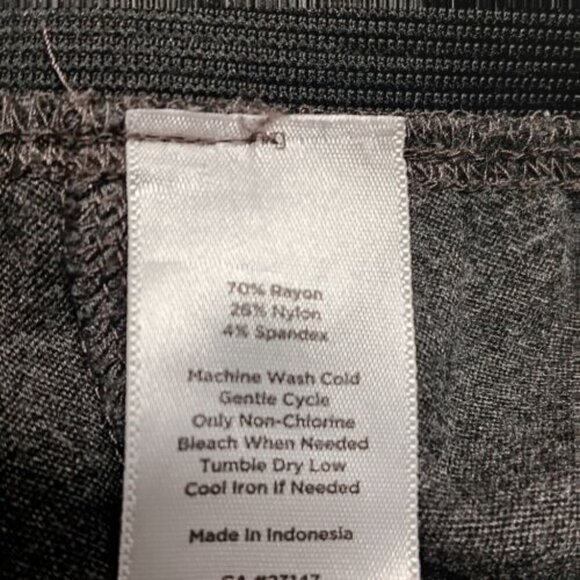Talbots Womens 1X Gray Pull On Elastic Waistband Pant Flat Front Stretch Knit - Picture 8 of 8